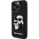 Karl Lagerfeld 3D Rubber Karl and Choupette iPhone 15 Pro černé – Zboží Mobilmania