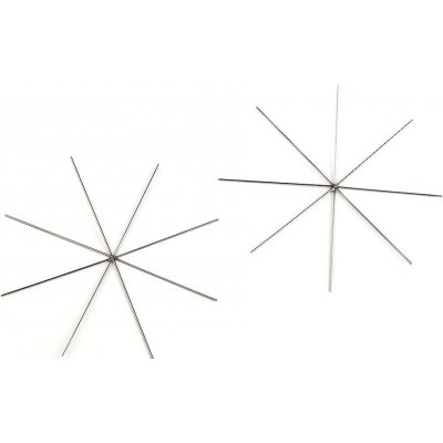 Prima-obchod Vánoční hvězda / vločka drátěný základ na korálkování Ø9 cm, barva platina – Zboží Dáma