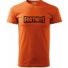 Pánské Tričko Sablio tričko s potiskem Fortnite oranžové