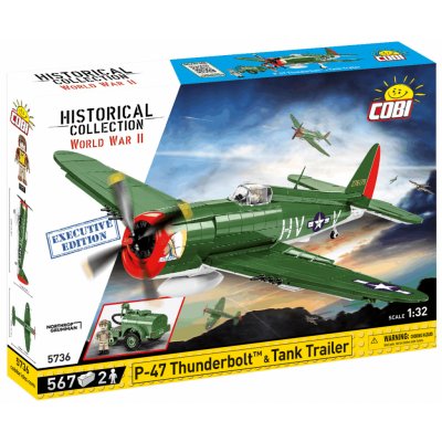 COBI 5736 WWII Americký stíhací letoun P-47 Thunderbolt – Sleviste.cz