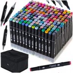 KIK KX5123_3 Oboustranné lihové fixy v pouzdře 168 + základna – Zboží Živě