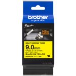 Smršťovací bužírky Brother HSE-621E, 9mm, černý tisk/žlutý podklad, originál – Zboží Živě