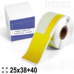 Samolepící štítky TL - na kabely 25x38+40mm, 100ks - žluté – Sleviste.cz