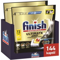 Finish Ultimate Plus All in 1 Lemon Sparkle kapsle do myčky 144 ks