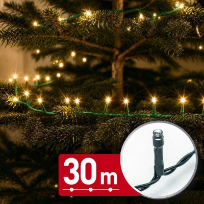 Phenom LED světelný řetěz 30 m s 600 LED, teplá bílá, zelený kabel – Hledejceny.cz
