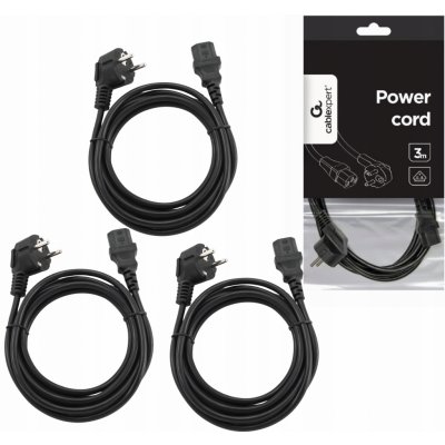 Kabel C-TECH síťový 3m VDE 220/230V napájecí PC-186-VDE-3M – Zboží Živě