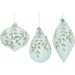 Bizzotto Set šesti zelených vánočních ozdob Leafglow Ø7/8 cm – Hledejceny.cz