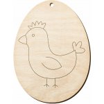 Dřevia Dřevěný výřez Velikonoční vajíčko 10, 6x8 cm – Hledejceny.cz