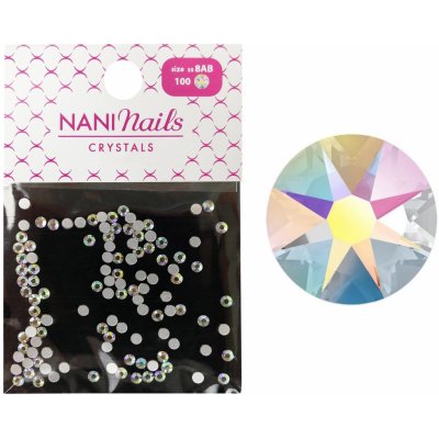 NANI kamínky SS8 Crystal AB 100 ks – Zboží Dáma