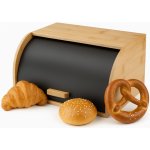 Chlebník jednodílný Galicja béžový, černý dřevěný – Zboží Dáma
