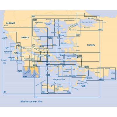 Námořní mapa Imray G15 Southern Pelopónnisos - Órmos Navarínou to Nísos Kithíra and Ákra Tourkovigla IMG15 – Sleviste.cz