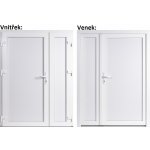 Soft dvoukřídlé plné bílá levé 150 x 200 cm – Hledejceny.cz