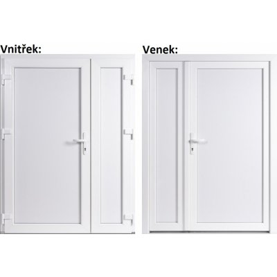 Soft dvoukřídlé plné bílá levé 150 x 200 cm – Hledejceny.cz
