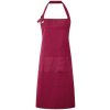 Zástěra Premier Workwear Pracovní zástěra za krk s kapsami PR137 Burgundy Pantone 216 72x86cm