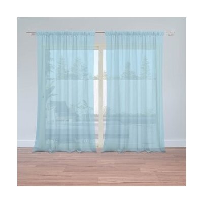 Sablio Záclony Blankytně modrá: 2ks 150x250cm – Hledejceny.cz