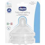 Chicco dudlík na láhev Natural Feeling silikon rychlý průtok 2 ks V001515 – Zboží Dáma