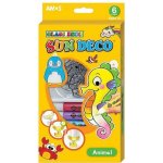 Amos Barvy na sklo sada 6 barev x 10,5 ml + 6 sklíček Zvířátka – Zboží Dáma