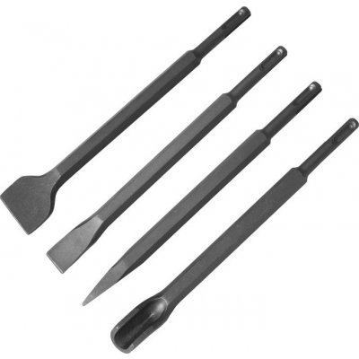 EXTOL CRAFT 23945 sekáče SDS PLUS, sada 4ks, 250mm:, plochý 20 a 40mm, špičatý, drážkovací