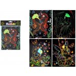 Wiky Škrabací obrázek duhový 4 listy 18x14 5cm 4 druhy v sáčku – Zboží Mobilmania