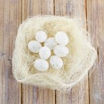 Vajíčka přízdoby pvc/sisal 2,5cm bílá – Hledejceny.cz