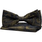 Quentino pánský s paisley vzorem včetně kapesníčku PMKV52 tmavě modrý – Zboží Mobilmania