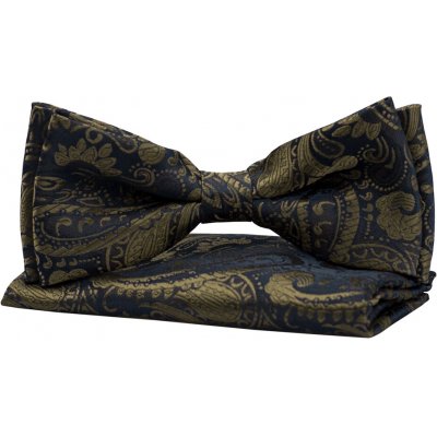 Quentino pánský s paisley vzorem včetně kapesníčku PMKV52 tmavě modrý – Zboží Mobilmania