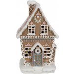 Hnědá svítící perníková chaloupka Gingerbread House - 13*10*21 cm / 3*AAA - Clayre & Eef – Hledejceny.cz