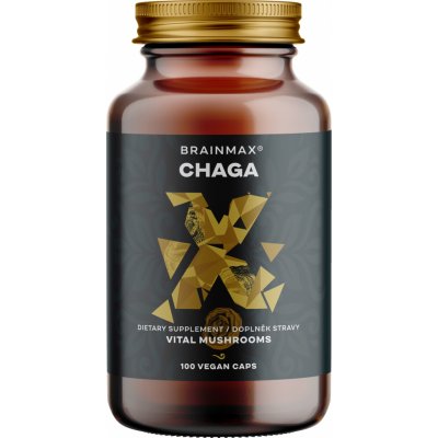 BrainMax Chaga extrakt 500 mg 100 rostlinných kapslí – Hledejceny.cz
