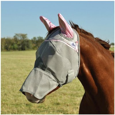CASHEL Crusader Maska Fly Mask Long Nose with Ears Pink – Zboží Dáma