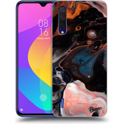 Pouzdro Picasee silikonové Xiaomi Mi 9 Lite - Cream černé – Zbozi.Blesk.cz