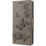 VSECHNONAMOBIL 46630 ART Peněženkový kryt Sony Xperia 10 IV 5G BUTTERFLIES šedý – Zboží Živě