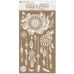 Anděl samolepící dekorace 10462 bílý lapač snů s glitry 24 x 47,5 cm – Hledejceny.cz