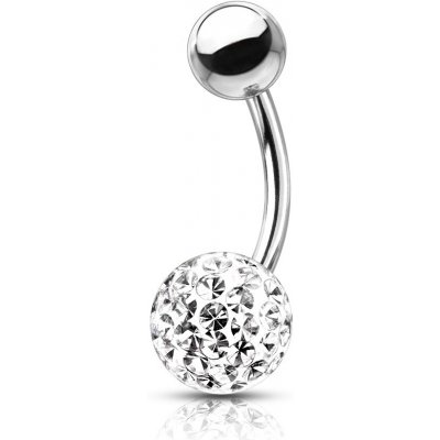 Nubis piercing do pupíku s kamínky crystals from Swarovski kulička BS1003C-06 – Zboží Mobilmania