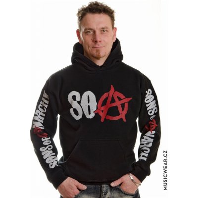 Sons of Anarchy mikina Grey Distressed Mens black – Zboží Mobilmania