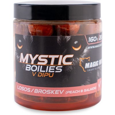 Magic Wolf Boilies v dipu Mystic 20 mm 160 g Losos / broskev – Sleviste.cz