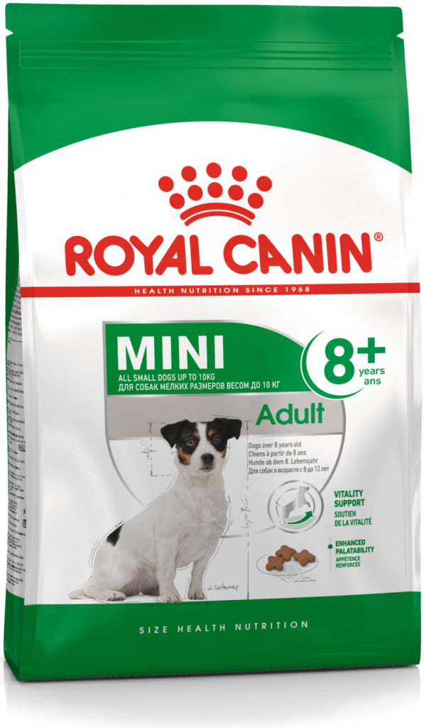 Royal Canin Mini Adult 8+ Senior Drůbež Rýže Zeleninová 8 kg