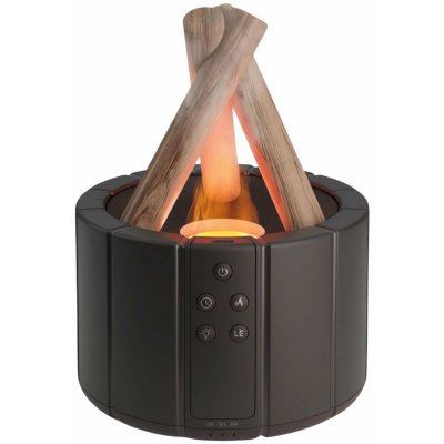 Verk 24615 Dekorativní RGB LED zvlhčovač vzduchu s efektem ohniště černý – Sleviste.cz