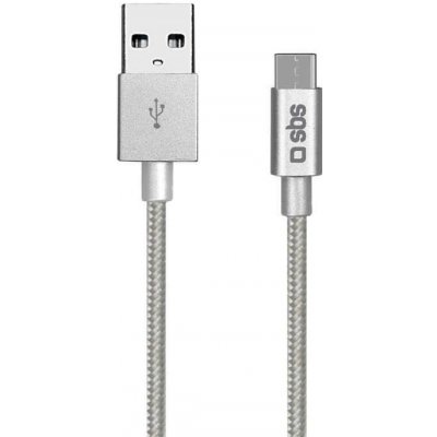 SBS TECABLETC15BS datový USB-C, 1,5m, stříbrný – Zbozi.Blesk.cz