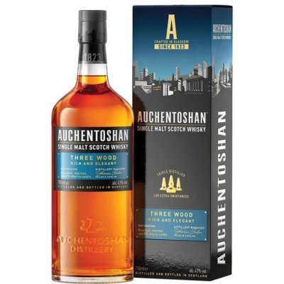 Auchentoshan Three Wood 43% 0,7 l (holá láhev)