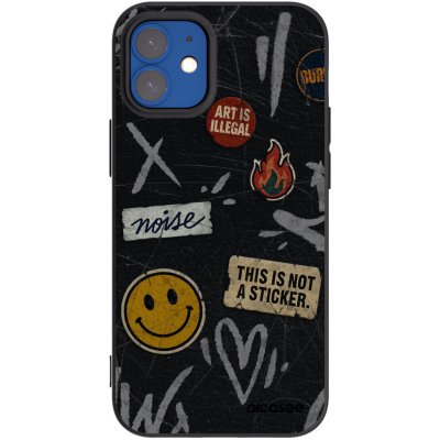 Picasee silikonový černý obal pro Apple iPhone 12 mini - STICKERS x TAGS – Zboží Mobilmania