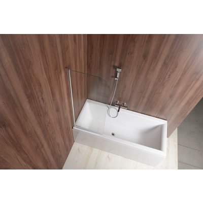 VILMA vanová zástěna 60x140cm, chrom, čiré sklo ( AQ6014 ) – Zboží Mobilmania