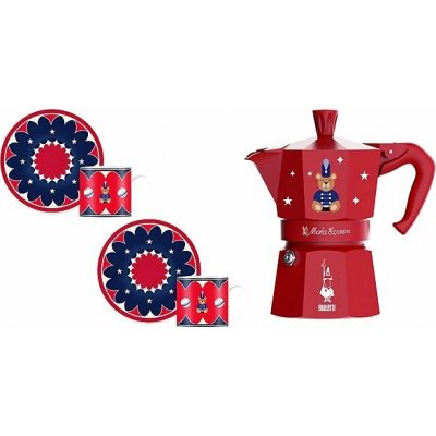 Bialetti Joyful Christmas Moka express 3 + 2 s podšálky – Sleviste.cz