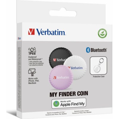Verbatim My Finder Coin černý, bílý a růžový 32135 – Zboží Mobilmania