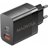 Nabíječka pro mobilní telefony Madvell USB-C/A 30W černá