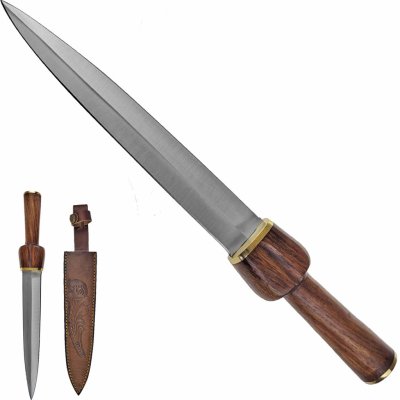 PAK Středověká dýka/meč MEDIEVAL s koženým pouzdrem