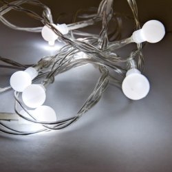 DecoLED DecoLED LED světelný řetěz na baterie ledově bílá 10 diod 2,1m