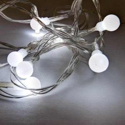 DecoLED DecoLED LED světelný řetěz na baterie ledově bílá 10 diod 2,1m – Hledejceny.cz