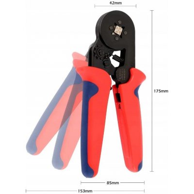 Krimpovací kleště FLIX LISOVACÍ KLEŠTĚ NA DUTINKY 0,25-10mm2 0,25 mm2 - 10 mm2 – Zboží Mobilmania