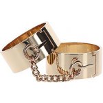 TABOOM Dona Slave Wrist Cuffs Gold módní doplněk kovová pouta – Zboží Mobilmania
