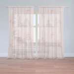 Záclony Bílé a růžové květy: 2 ks - 150x250 cm - Sablio – Hledejceny.cz